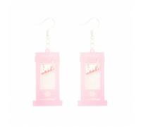 Gothic Knife Guillotine Earrings Punk Hip Hop Horror Bloody Black Beheading Door Acrylic Lightweight Dangle Drop Earrings Necklace for Women Men Halloween Cosplay Party Holiday Fashion Jewelry, M