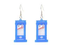 Gothic Knife Guillotine Earrings Punk Hip Hop Horror Bloody Black Beheading Door Acrylic Lightweight Dangle Drop Earrings Necklace for Women Men Halloween Cosplay Party Holiday Fashion Jewelry, M