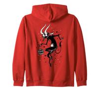 Gothic Krampus Christmas Ornament Horror Art Zip Hoodie