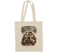 Gothic Ladies Enjoying Dark Drinks Natural Cotton Tote Bag White