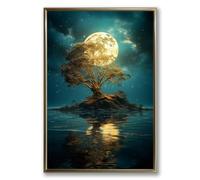 Gothic Landscape Wall Art Vintage Sky Painting Dark Academia Canvas Print Retro Gothic Posters Abstract Landscape Pictures Dark Academia Artwork Dark Landscape Print Gothic Canvas 16x24inch No Frame