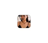 Gothic Layered Black Necklaces for Women Goth Y2k Emo Punk Grunge Choker Necklace Beaded Chain Black Dark Crescent Moon Star Cross Pendant Necklace Witch Costume Accessories for Halloween Christmas, L