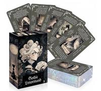 Gothic Lenormand Tarot Cards for Beginners, 40 Elaborately Painted Oracle Cards with Guide Cards, Dark Vintage Gothic Divination Deck