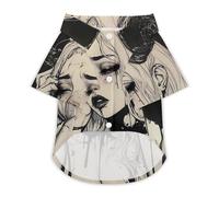 Gothic Lies Devil Girl Pet Shirt Dogs Cats Clothes Short Sleeve Breathable Puppy Costume