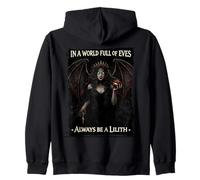 Gothic Lilith & Dark Goddess Empowerment Zip Hoodie