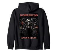 Gothic Lilith Demon & Dark Goddess Empowerment Zip Hoodie
