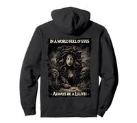 Gothic Lilith Pentagram & Dark Goddess Empowerment Pullover Hoodie