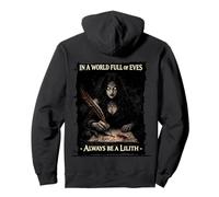 Gothic Lilith Pentagram & Dark Goddess Empowerment Pullover Hoodie