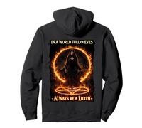 Gothic Lilith Pentagram & Dark Goddess Empowerment Pullover Hoodie