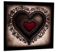 Gothic Love Heart Greeting Card 145mm x 145mm