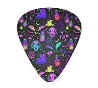 Gothic Magic Witch Witchy Guitar Picks Complete Gift Set For Guitarist Celluloid Medium 12 Pack in Box Gift for Guitar Players Men and Women
