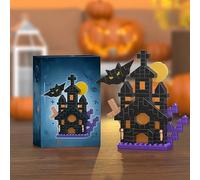 Gothic Manor DIY Figurine - 176PCS 3 * 2.5 * 1.3 Inch Intricate Architectural Miniature Display - Aesthetic Dark Fantasy Hand-Assembled Centerpiece for Bookshelf