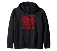 Gothic May The Bridges I Burn Light My Path With Skull Roses Zip Hoodie