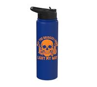 Gothic May The Bridges I Burn Light My Way Skull Graphic Stainless Steel Insulated Water Bottle