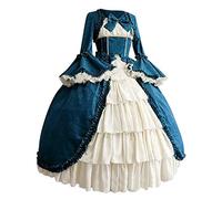 Gothic Medieval Dress 18th Century Style Lone Sleeve Renaissance Halloween Costumes Sale Clearance Sexy Plus Size Medieval Maxi Dress Lace Up Gothic Elf Oktoberfest Costume Green