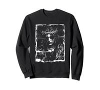 Gothic messiah crown of thorns rocker Sweatshirt