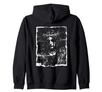 Gothic messiah crown of thorns rocker Zip Hoodie