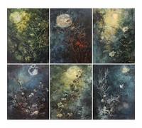 Gothic Moon Rice Papers, 21 x 26.5cm (6 Sheets) - Decoupage Paper 6X Designs for Collage, Mixed Media, Card Making & Crafts, Decoupage by CRAFT KREATIVELY