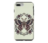 Gothic Moth Crescent Moon Floral Nature Lover Case for iPhone 7 Plus/8 Plus