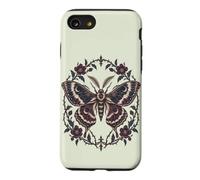 Gothic Moth Crescent Moon Floral Nature Lover Case for iPhone SE (2020) / 7/8
