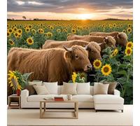Gothic Mural Wallpaper Farmland Cow, Cool Wallpaper Light Farmland Cow 500x280 Natural Animals Mural 3D Modern 3D Decorative Walls Art Background Coverage Modern Photomurals Bedroom Living Room