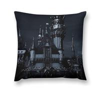 Gothic Mystery The Foggy Castle Double-Sided Pillowcase | Short Plush Ultra Soft Cozy Decorative Throw Pillow Cover | Style 12x12in(30x30cm) | for Sofa, Bedroom & Living Room