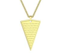 gothic necklace Abracadabra Pendant Abraxas Cabalistic Magic Occult Esoteric Amulet Necklace for Men Women unisex