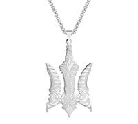 gothic necklace Falcon Biomechanical Trident Necklace Giger Style Falcon Medallion Warrior Oxidized Viking Pendant necklace men