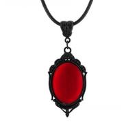 Gothic Necklace for Men Women,Raven Cross Glass Necklaces Bat Pendant Necklace Vintage Gothic Rope Chain Crow Bat Choker Victorian Cemetery Guest Necklaces Halloween Christmas Birthday Jewelry, L