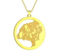 gothic necklace North American Brown Bear Pendant Necklace Grizzly Bear Face Ornament for Men and Women necklace men