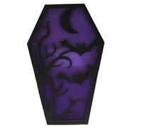 Gothic Night Light - Ghost Night Light Ghost Bat Lamp | Halloween Ghost Nightlight | Lanterns Ghost Bat Nightlights | Coffin Design Halloween Spooky Home Decor Light For Bedroom Table Home Bar Parties