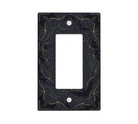 Gothic Night Skyline Bat Illustration Bats Single Rocker Light Switch Cover