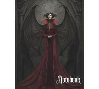 Gothic Notebook for teens, students and adults - The Sables Heart Collection: The Crimson Vampire: 8.5"x11", 200 pages, College ruled with margin, Glossy Vampire Cover