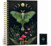 Gothic Notebook Journal for Women - A5 Spiral Notebook with Dark Academia, Flowers Design, Vintage Witchy Journal, Gothic Office & School Supplies, Unique Gifts for Women Birthday, Christmas (Green
