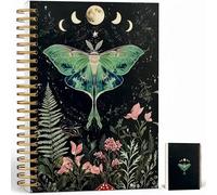 Gothic Notebook Journal for Women - A5 Spiral Notebook with Dark Academia, Flowers Design, Vintage Witchy Journal, Gothic Office & School Supplies, Unique Gifts for Women Birthday, Christmas (Green