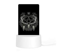 Gothic Occult Satan Penta Symbol Skull Acrylic Night Light Personalised Nightlight Bedside Lamp for Friends Ladies