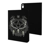 Gothic Occult Satan Penta Symbol Skull Case Compatible for iPad 10代 (10.9in) Tablet Cases Stand Protective Cover with Sleep/Wake