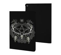 Gothic Occult Satan Penta Symbol Skull Case Compatible for ipad 2019/2020/2021(10.2in) Tablet Cases Stand Protective Cover with Sleep/Wake