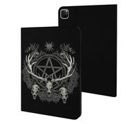 Gothic Occult Satan Penta Symbol Skull Case Compatible for IPAD Pro 20/21/22(11in) Tablet Cases Stand Protective Cover with Sleep/Wake