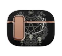 Gothic Occult Satan Penta Symbol Skull Headphone Case Compatible with Airpod Pro 2 Protective Cover Cute Hard Case