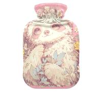 Gothic Pastel Color Sloth Baby Travel hot Water Bottle with Soft Cover, 2L hot compresses for The Body for Hand Feet Warmer