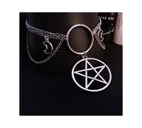 Gothic Pentagram Choker Necklace Goth Jewelry Pentagram Witch Pendant Charm Statement Punk Magic Wiccan Gift Women