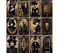 Gothic People Rice Paper, 20 x 26.5cm (6 Sheets) - 6X Decoupage Papers for Collage, Mixed Media, Card Making & Crafts, Decoupage by CRAFT KREATIVELY