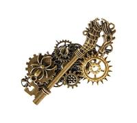Gothic Pin Women - 2.76 x 1.57 Inch Heavy Duty Steampunk Alloy Gear Brooch - Rustproof Multifunctional Decorative Gear Brooch for Suits, Coats, B, Metal, 1
