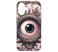 Gothic Pink and Black Eyeball Case for iPhone 17