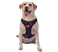 Gothic Pink Carnations No Pull Dog Harness Adjustable Reflective Oxford Easy Control Medium Large Dog Harness