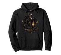 Gothic Plague Doctor Raven Lantern Halloween Horror Pullover Hoodie