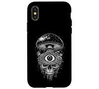 Gothic Psychedelic Skull Mushroom Eye Dark Occult Edgy Case for iPhone X/XS