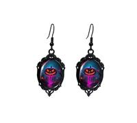 Gothic Pumpkin Earrings Witch Hat Halloween Jewelry for Women Spooky Season Dark Aesthetic Punk Style Occult Inspired Accessories Vintage Witchcore Fall Earrings, Metal, No Gemstone