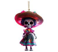 Gothic Punk Acrylic Flat Halloween Party Hanging Ornament Pendant Broken Glass Decorations (Black, 8 cm)